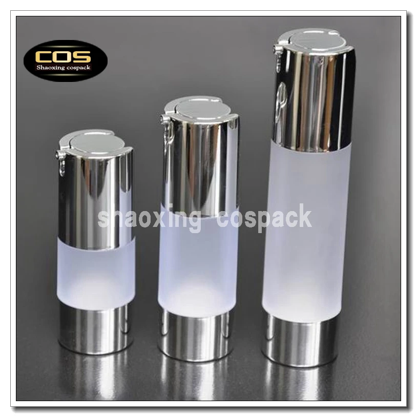Garrafas com Dispenser Embalagens de Cosméticos sem ar Airless para Venda Airless Rodada Frascos Online 50 Pcs Za213 15 ml