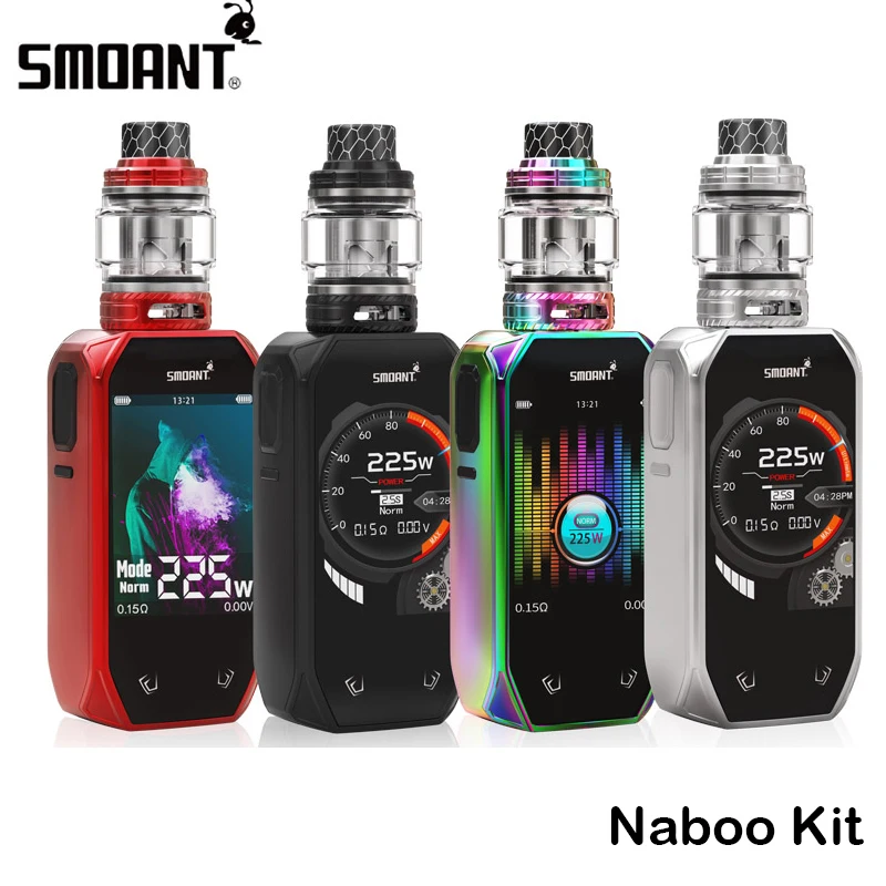 Оригинальный набор Smoant naoo 225W Box MOD Vape 2 4 дюйма цветной экран с баком Subohm мл