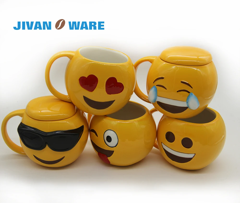 JIVANWARE 400ml Funny Coffee Cup set Creative Cappuccino Cup customized