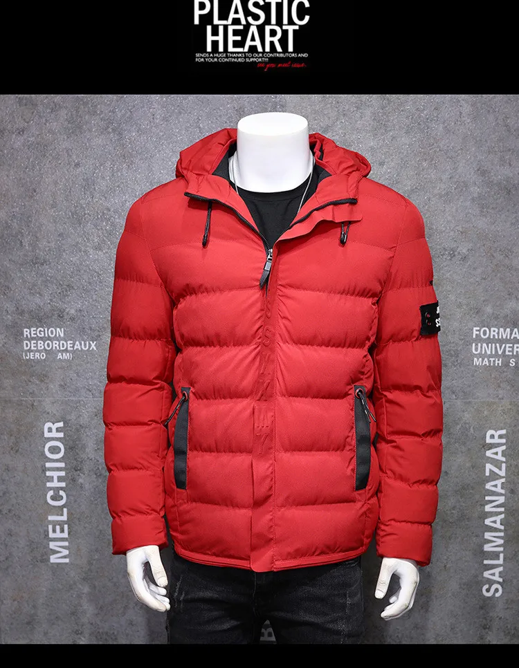 M-4XL Для мужчин парка Новинка зимы теплый жакет мода среднего возраста куртка на подкладке из хлопка верхняя одежда высокого качества