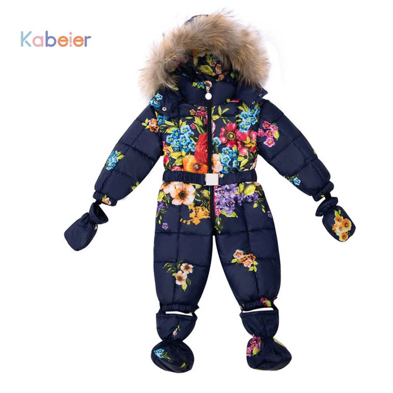 

Baby Boy Girl Clothing Snowsuit Rompers Winter Brand Infant Snow Clothing Rompers Cotton Padded Warmer Kid Overalls Outwear