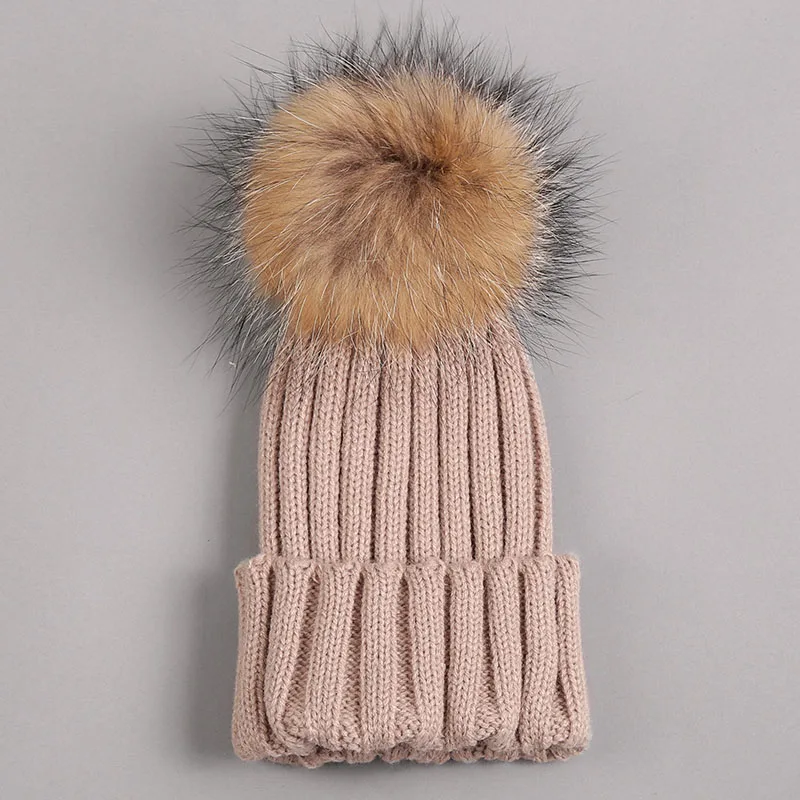 baby caps fur pompom 4