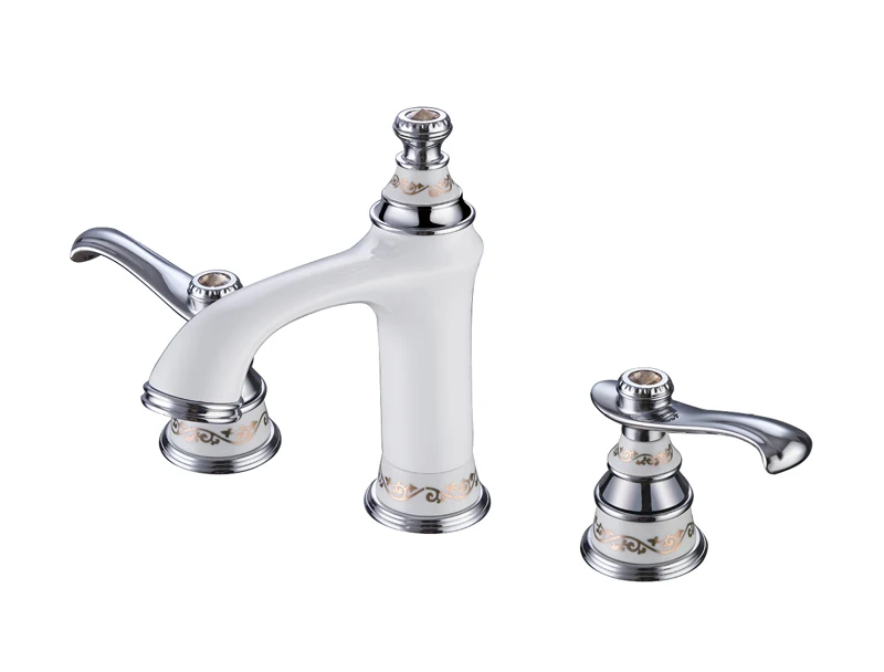 bathroom sink faucet chrome widespread