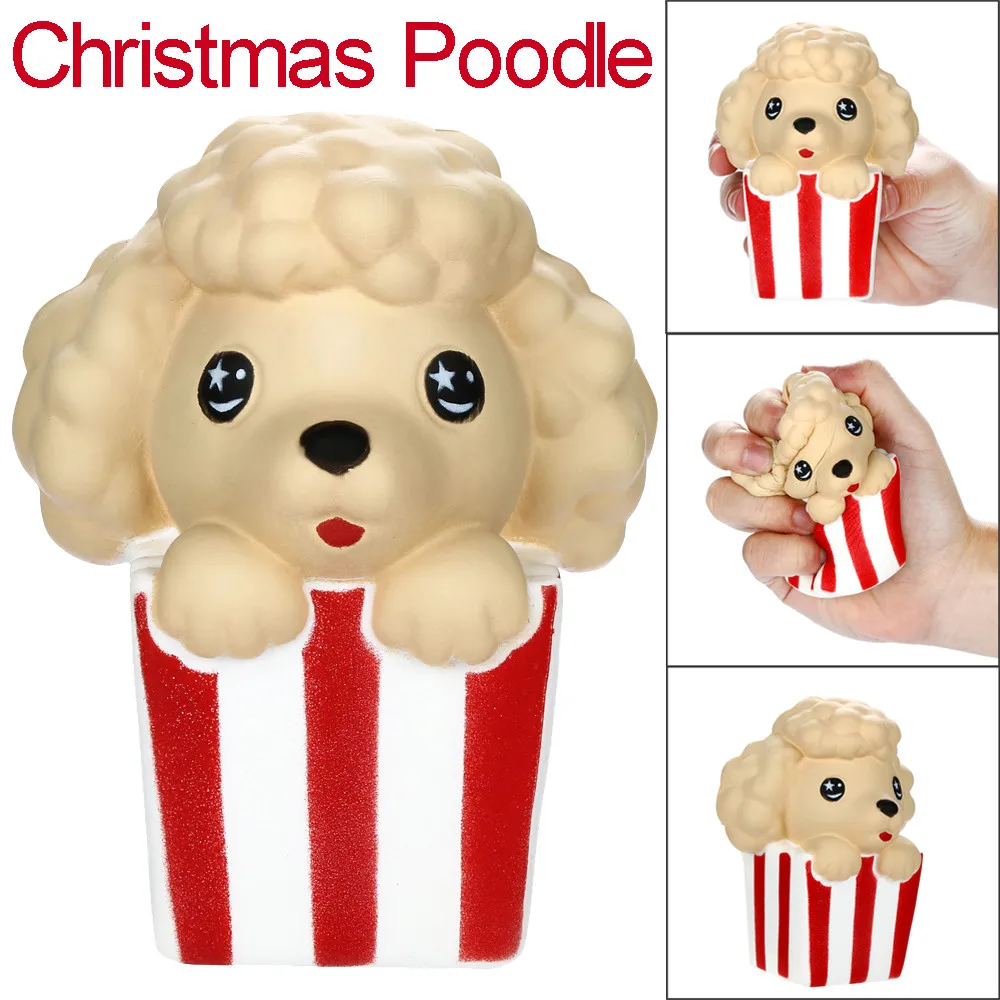 Squishy Cute Squishies Cute Christmas Poodle Slow Rising Fruits Scented Stress Relief Toy  Funny Reliever Toy Stress Relief Toy