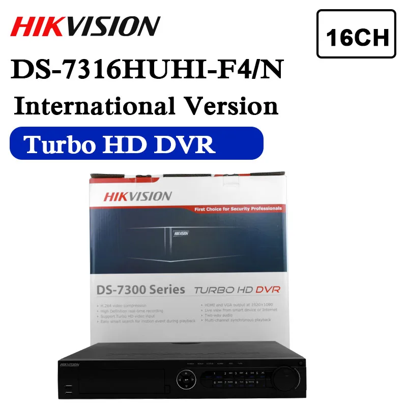 Бесплатная доставка английская версия DS-7316HUHI-F4/N 16ch Turbo HD DVR 3MP 4SATA поддержка
