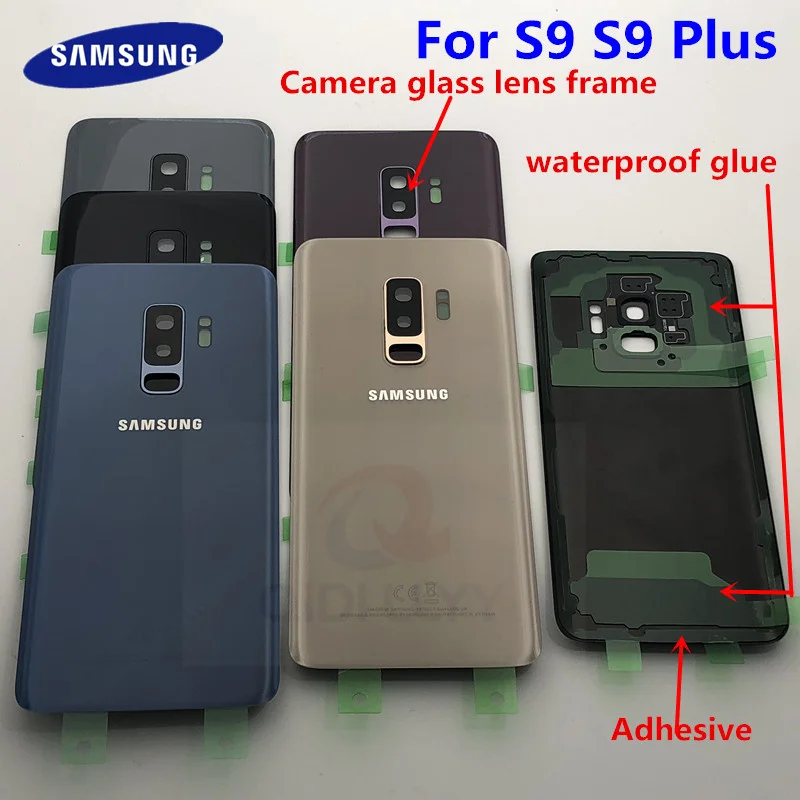

For SAMSUNG Galaxy S9 G960F S9 Plus G965F glass cover for battery rear door housing for SAMSUNG S9 Original rear glass cover