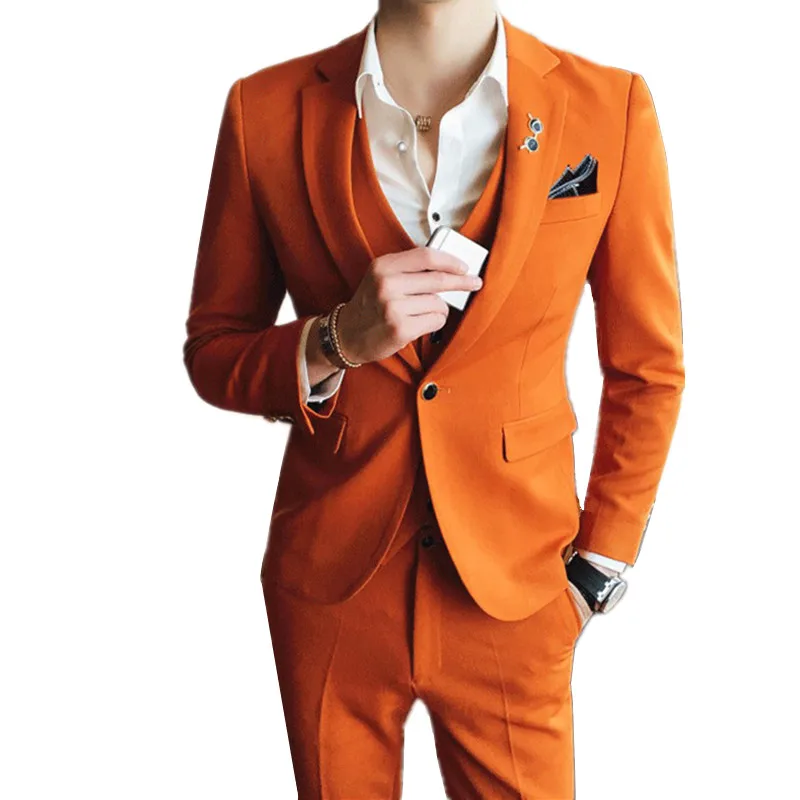 Thorndike красный костюм из 3 предметов Модный мужской повседневный бутик деловой костюм мужской свадебный костюм жениха блейзер(пиджак+ брюки+ жилет