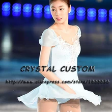 Профессиональные платья для фигурного катания на коньках для девочек, бренд Vogue, платье для соревнований по фигурному катанию DR2940