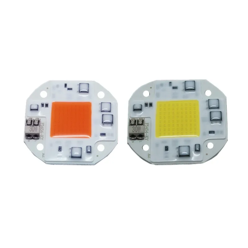 LED COB AC100-260V 20 Вт 30 50 модуль прожектора лампа шарик ac110v ac220v холодный теплый полный