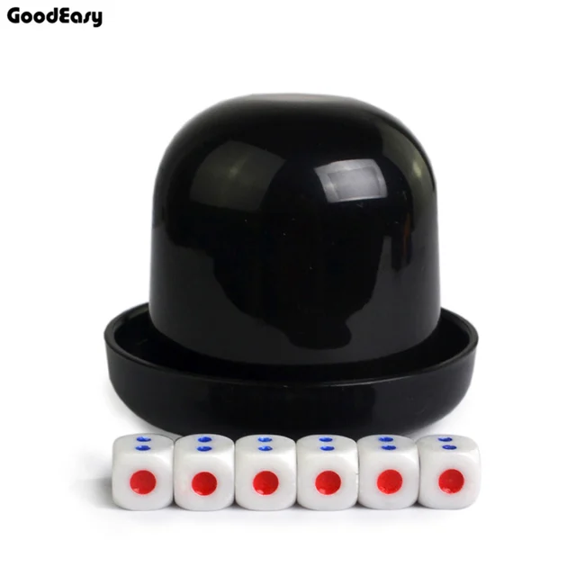 Plastic Dice Cup with 6 Dices Shaking Cup Drinking Games Bingo Dices