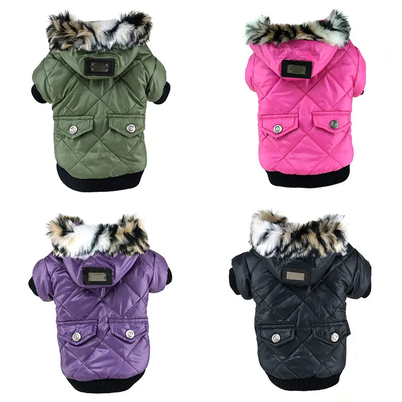 Зимнее теплое пальто для собак, для домашних животных, с искусственными карманами, Толстовка для щенка с котом, куртка, костюмы, милый щенок, теплое пальто, XS-XXL