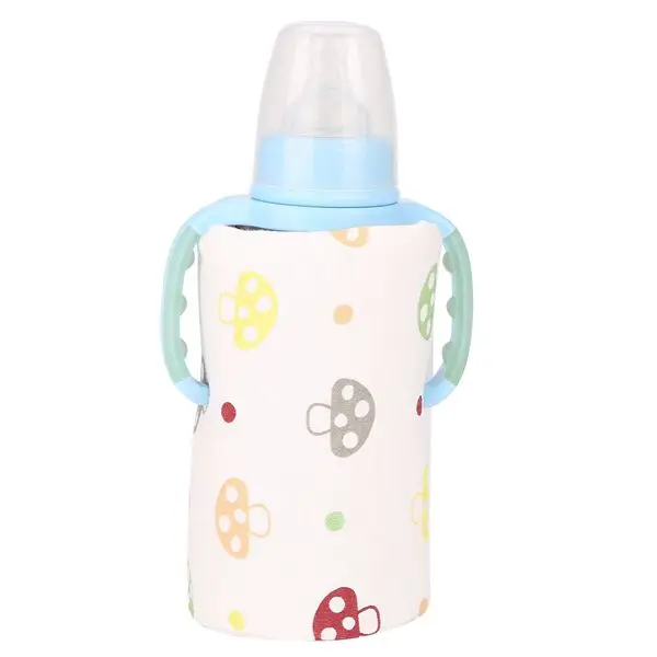 Usb-грелка для молока, изолированная сумка, переносная дорожная чашка, грелка, детская бутылочка для кормления, чехол для подогревателя, сумка для бутылочек для кормления младенцев - Цвет: Mushroom