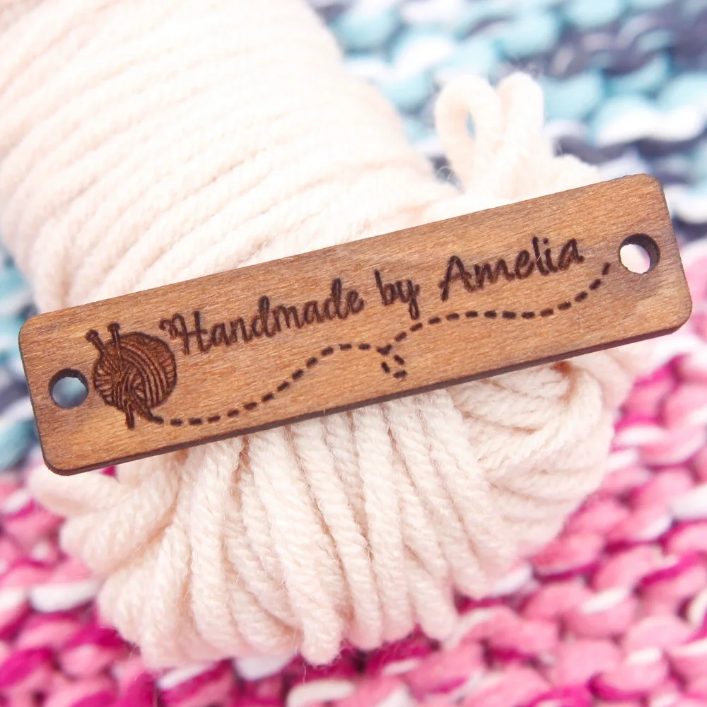 

Custom Wooden Tags - Custom Engraved Tags - labels for craft - personalised labels for craft - Laser Custom Tags (WDBQ90)