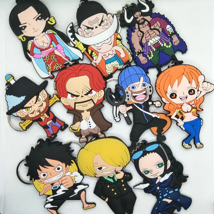 Цельный брелок для ключей luffy двусторонний ПВХ кулон аксессуары аниме