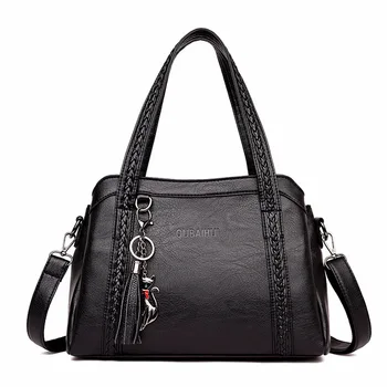 

Soft Sheepskin Tassel Shoulder Bags Crossbody Bags for Women 2021 Fashion Genuine Leather Handbags Tote Women bag bolsa feminina