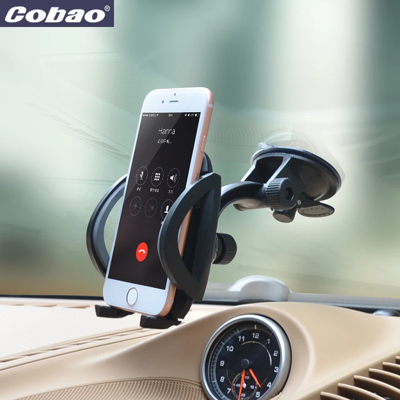 Universal windshield vacuum suction phone holder stand sticky car mount