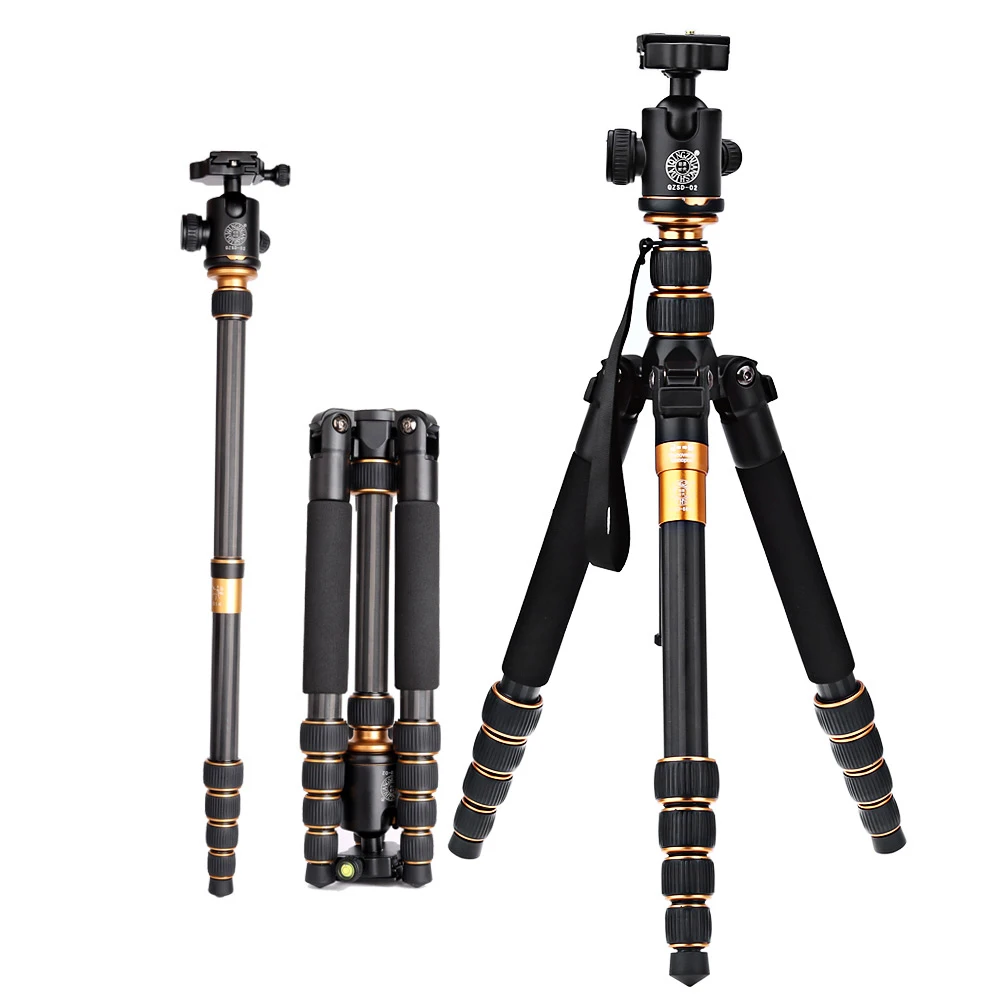 QZSD Q666C карбоновая камера для путешествий видео штатив Gorillapod монопод с