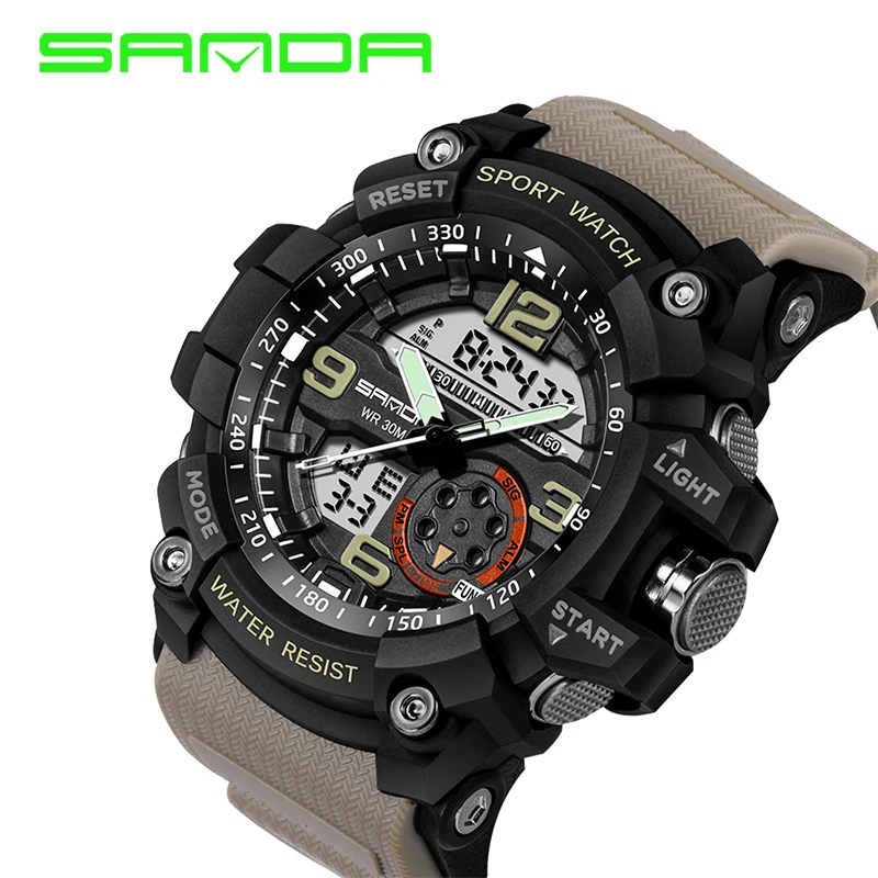 Koop Mode sanda merk kinderen horloges led digitale quartz horloge jongen meisje student multifunctionele waterdicht horloges voor kids