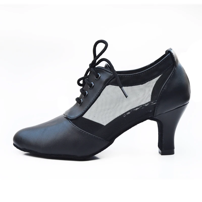 black ballroom heels