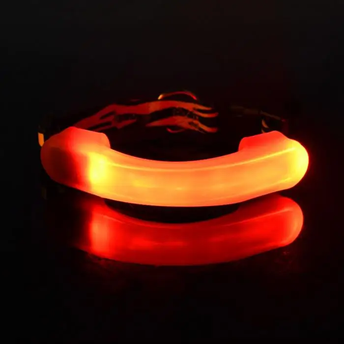 Силиконовые ремни безопасности предупреждающие огни ошейник для собак Светодиодный светильник светящийся ошейник 899