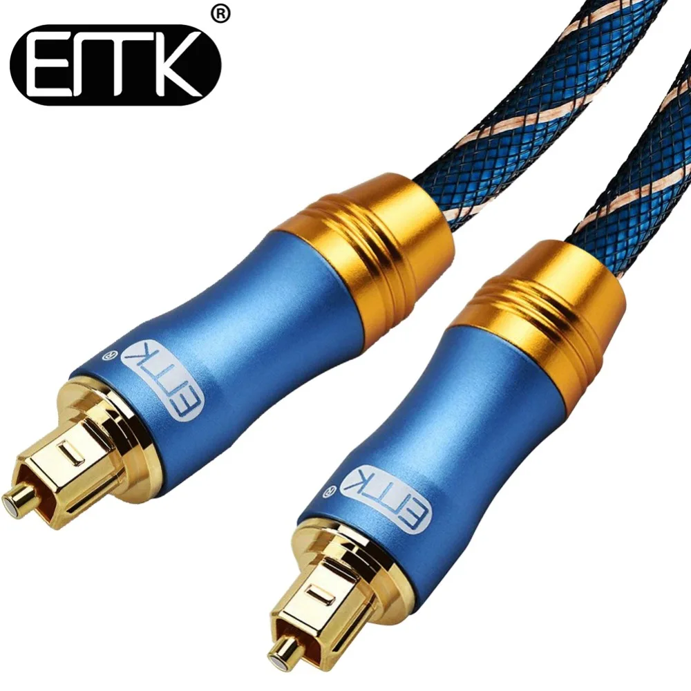EMK Digital Optical Audio Toslink Cable Fiber Optic Audio Cable 1m 2m 3m 10m 15m for Hi-Fi DVD TV EMK Digital Optical Audio Toslink Cable Fiber Optic Audio Cable 1m 2m 3m 10m 15m for Hi-Fi DVD TV