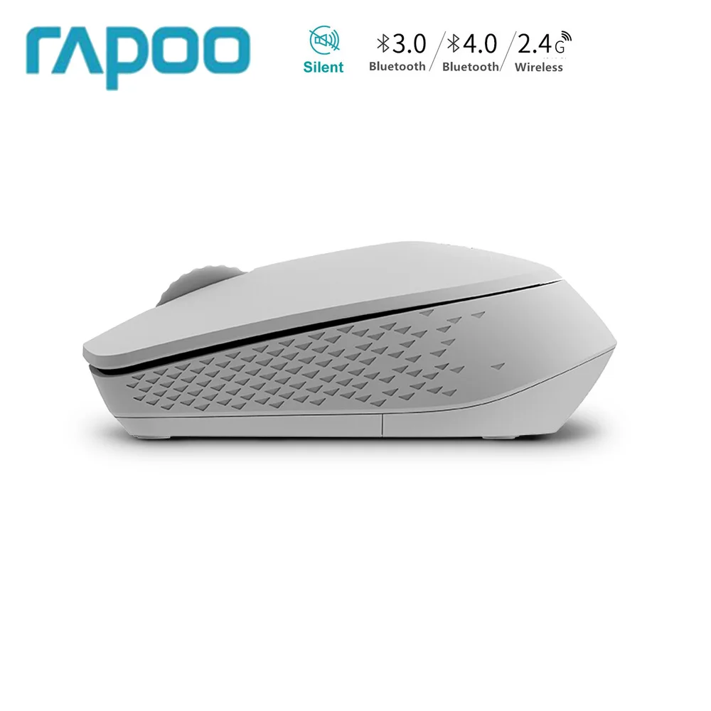 Оригинальная Бесшумная Беспроводная оптическая мышь Rapoo M100, Bluetooth 3,0/4,0 RF 2,4G, бесшумная мини-мышь для Macbook, ПК, ноутбука