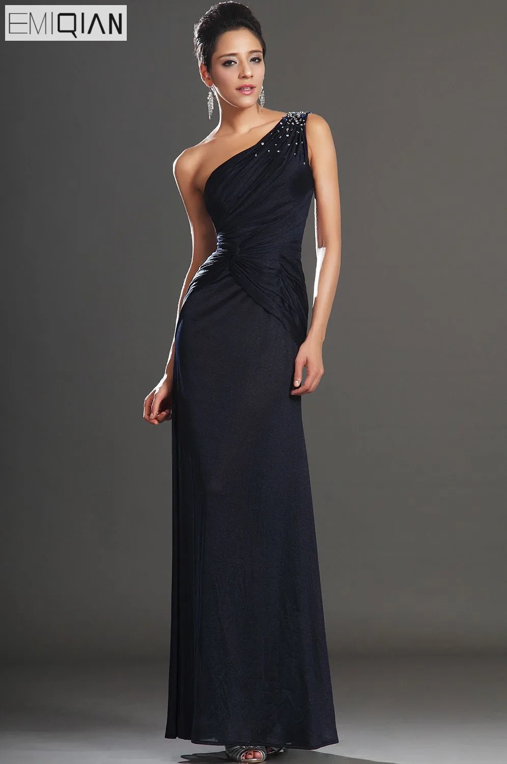 Free Shipping New Fabulous One Shoulder With Shiny Beadings Evening ...