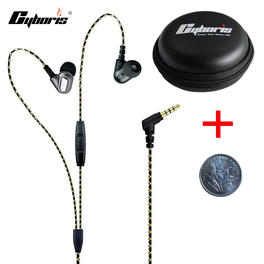 CYBORIS Sport Earphone Stereo Earpiece With Box Noise Cancelling In-ear Headset With Mic For Android Xiaomi Huawei SamsungMP3/4 sport headphones 3 5mm in ear earphone noise cancelling headset with microphone for xiaomi iphone samsung huawei pc