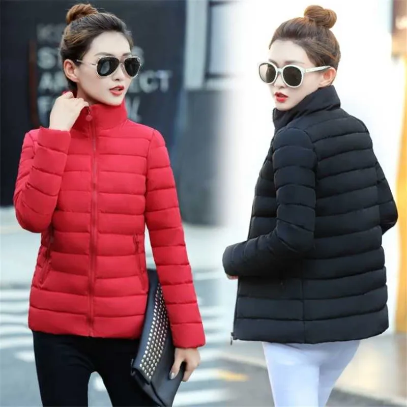 

Thin Cotton Jacket Short Tops Winter Jacket Women Coat Korean Slim Plus size Female Parka Coat Padded Jacket
