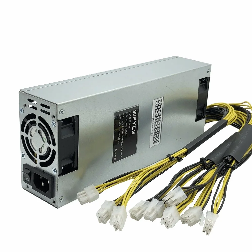 WEYES для питания Bitmain 1800 w, 6PIN* 10 Antminer ETH PSU, antminer A4 A6 S7 S9 T9 E9 D3 L3+ S9 G1 G2 блок питания