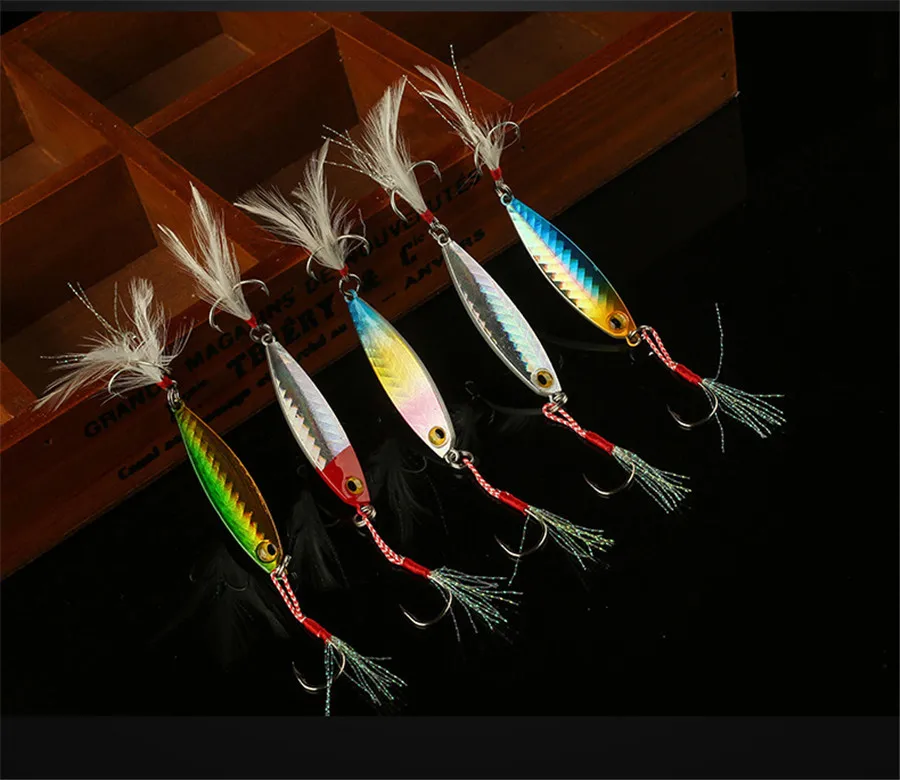 5 Colors Dual Hook Wire Bait Metal Fishing Lures 3D Eyes Crankbait Wobblers Alloy Artificial Hard Lures Lifelike Swimbait (2)