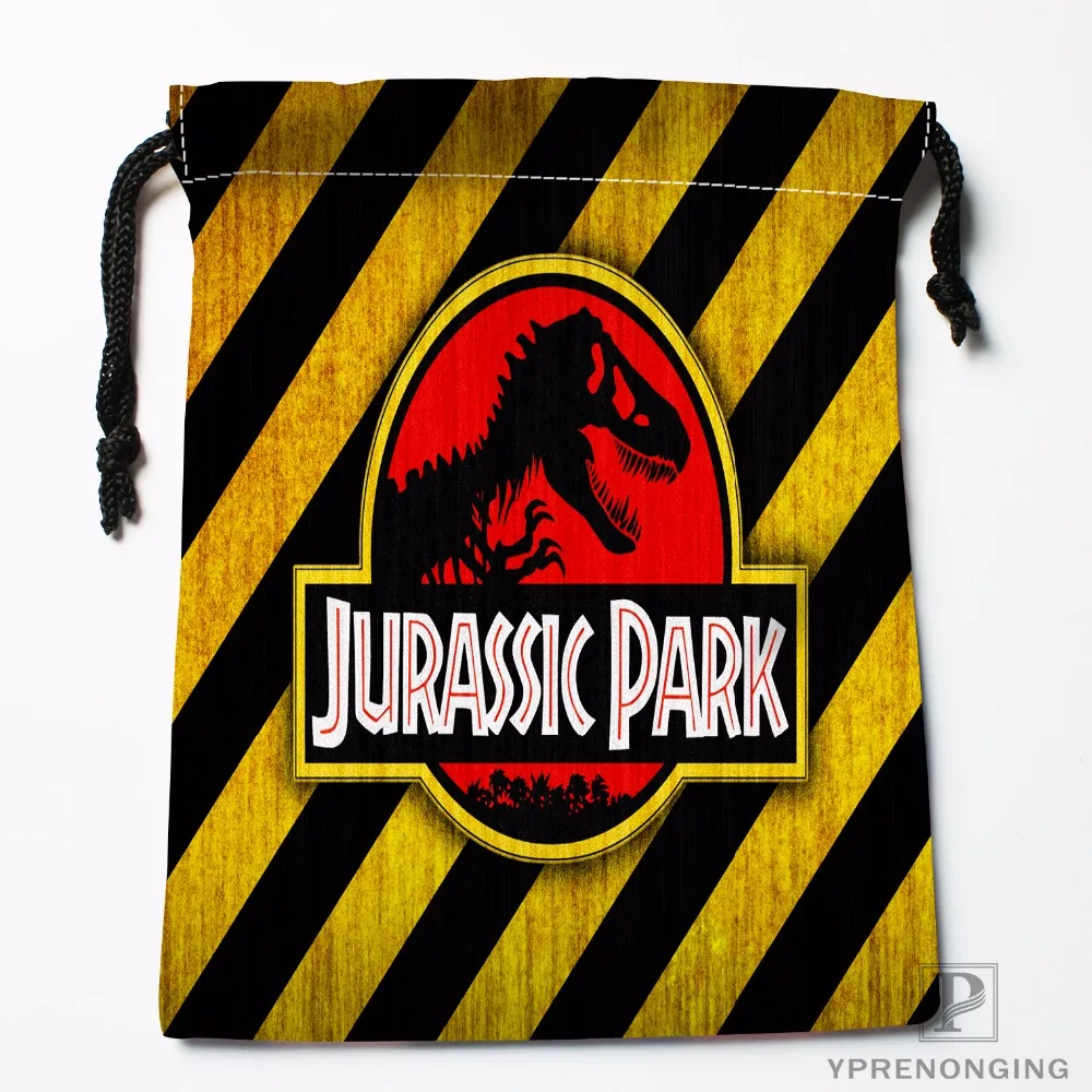 Custom JURASSIC PARK Drawstring Bags Travel Storage Mini Pouch Swim Hiking Toy Bag Size 18x22cm 0412