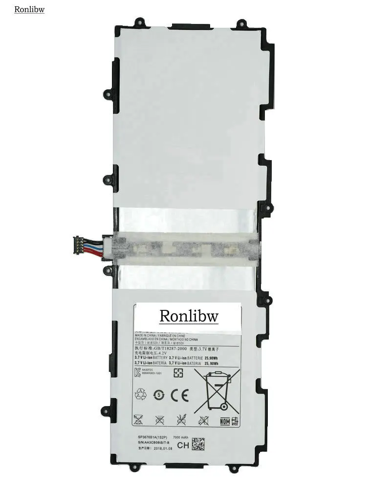 

Ronlibw 7000mAh Battery SP3676B1A(1S2P) For Samsung Galaxy Tablet Tab Note 10.1 P5100 N8000 N8010 P7510 P7500 P5110