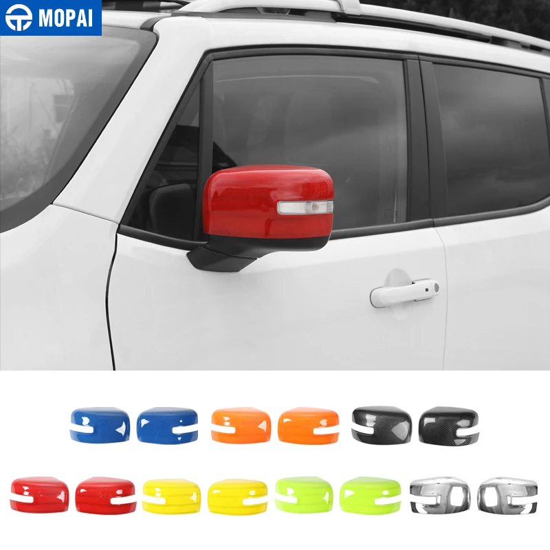 

For Jeep Renegade ABS Car Rearview Mirror Cover Candy Colors Rearview Cover Trim 6 Colors Avaliable