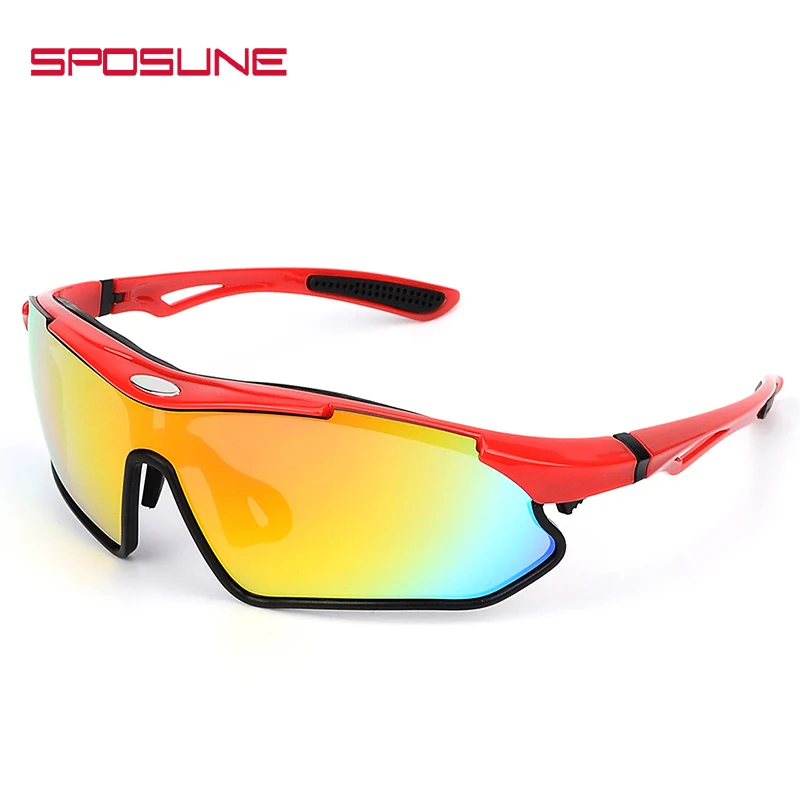 Cycling Glasses Bicycle glass Motorcycle Sunglasses Driving Fishing Eyewear Men Women Outdoor Sport Designer Sunglasses - Цвет: black and red