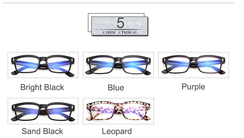 Retro Rectangle Eyeglasses Optical Frames Clear Lens Black Glasses Leopard Square Eyewear Spectacle Frames For Women Men