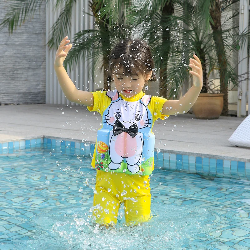 Extrayou детский купальник для девочек, купальный костюм, плавучие купальные костюмы, съемный купальный костюм, защитный безопасный купальный костюм для обучения - Цвет: 2906