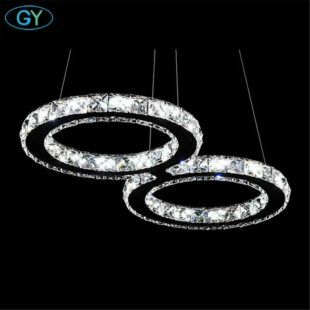 

AC110-220V 24W 8 Number 60*30cm modern crystal chandelier LED hanging lamp for home living room kitchen dining room lamparas led