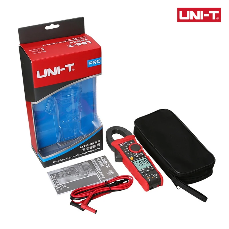 

UNI-T UT219E LCD Backlight Current Voltage Tester Professional UT219E AC/DC 600A True RMS Clamp Ammeter Free Shipping