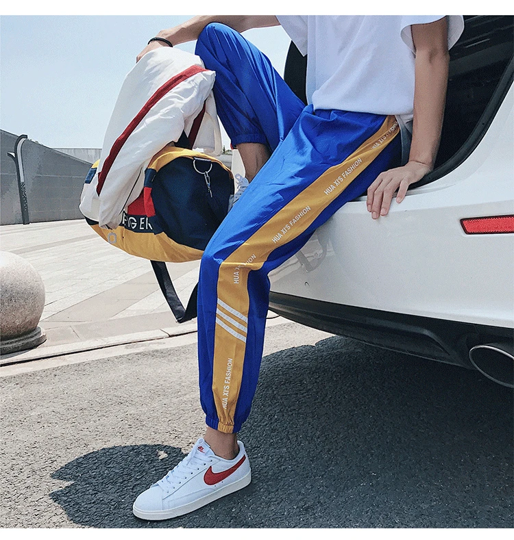LAPPSTER мужские уличные штаны для бега мужские спортивные штаны в стиле Харадзюку хип-хоп мужские весенние белые спортивные штаны в полоску