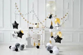 

Decorations Holiday star balloon 1st birthday backdrops Vinyl cloth High quality Computer print party background