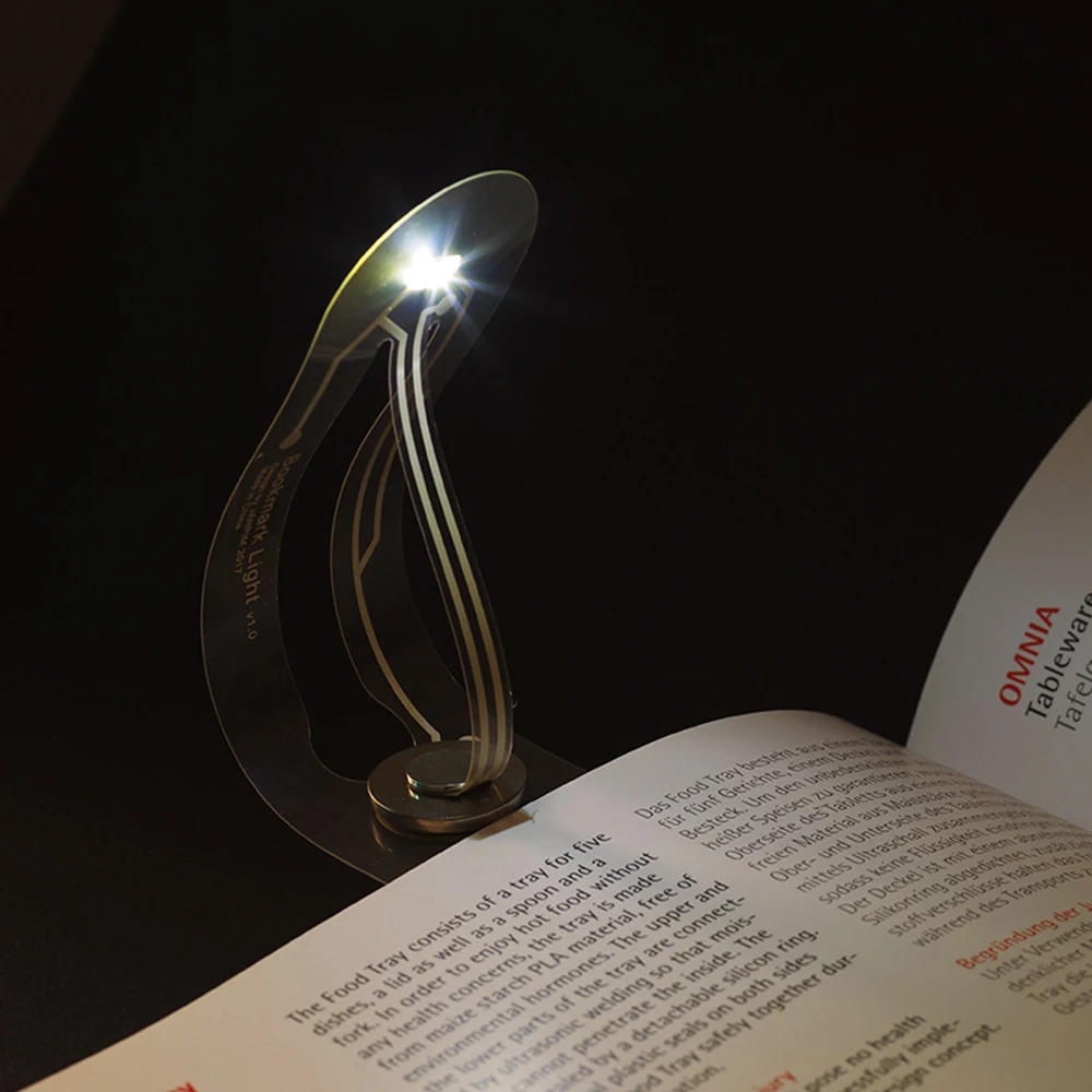 Clip on Book Reading Lamp with CR2032 Battery Folding LED Book Lights