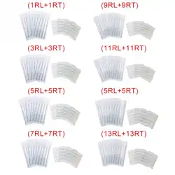 Новые 20 шт. одноразовые татуировки Советы + 20 шт. нержавеющая сталь иглы Набор стерилизованный Татуировка Инструмент поставка стерильных