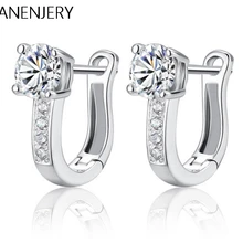 Высокое качество, хорошее ювелирное изделие, роскошные 925 серебряные серьги, u-образные циркониевые Кристальные серьги-гвоздики для женщин, brincos S-E08