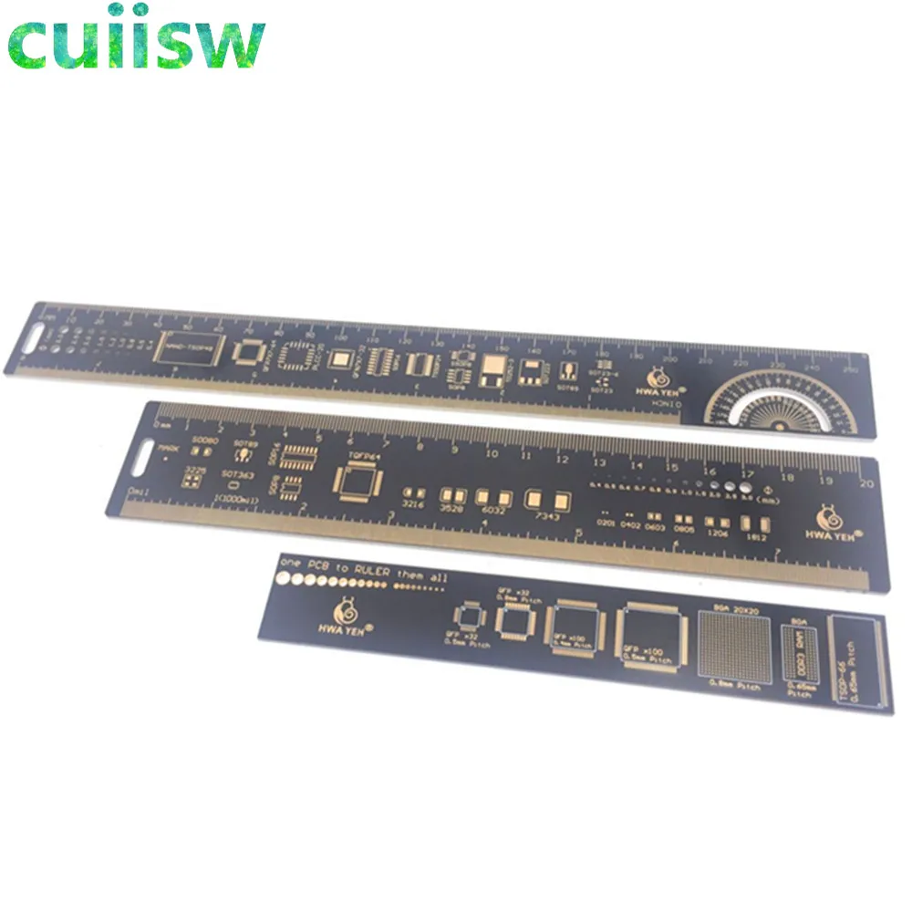 

Multifunctional PCB Ruler EDA Measuring Tool High Precision Protractor 15CM 20CM 25CM Black