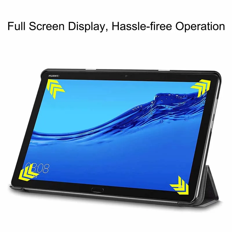 Кожаный чехол с рисунком Чехол-подставка smart folio магнит чехол для huawei MediaPad M5 Lite 10,0 планшет чехол 10 шт./лот