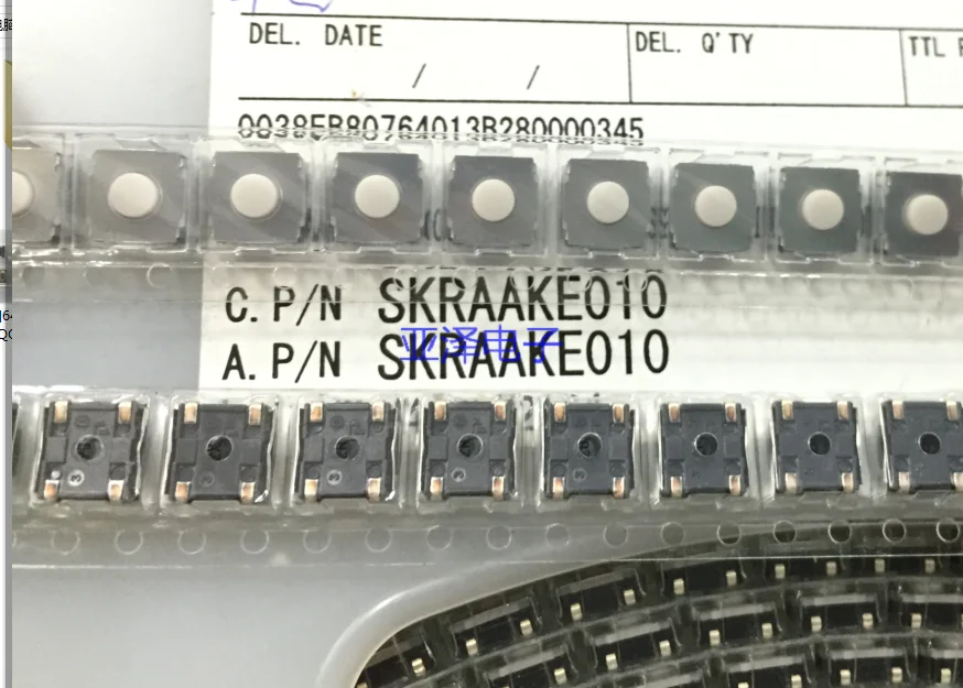 10 шт. SKRAAKE010 SMD переключатель в стойке 6*6*3 5 водонепроницаемый тактный