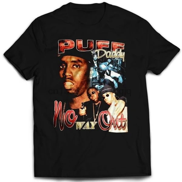 

Men T shirt VINTAGE STYLE PUFF DADDY NO WAY OUT RAP T-SHIRT Women tshirt