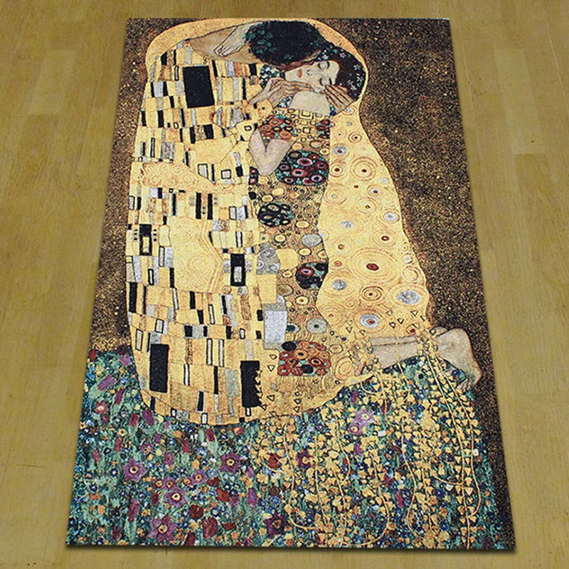 90x140 см Gustav Klimt-kiss, свадебный подарок, символ любви, настенный гобелен, платье для женщин, домашний жакет, ткань, текстиль, обуссон