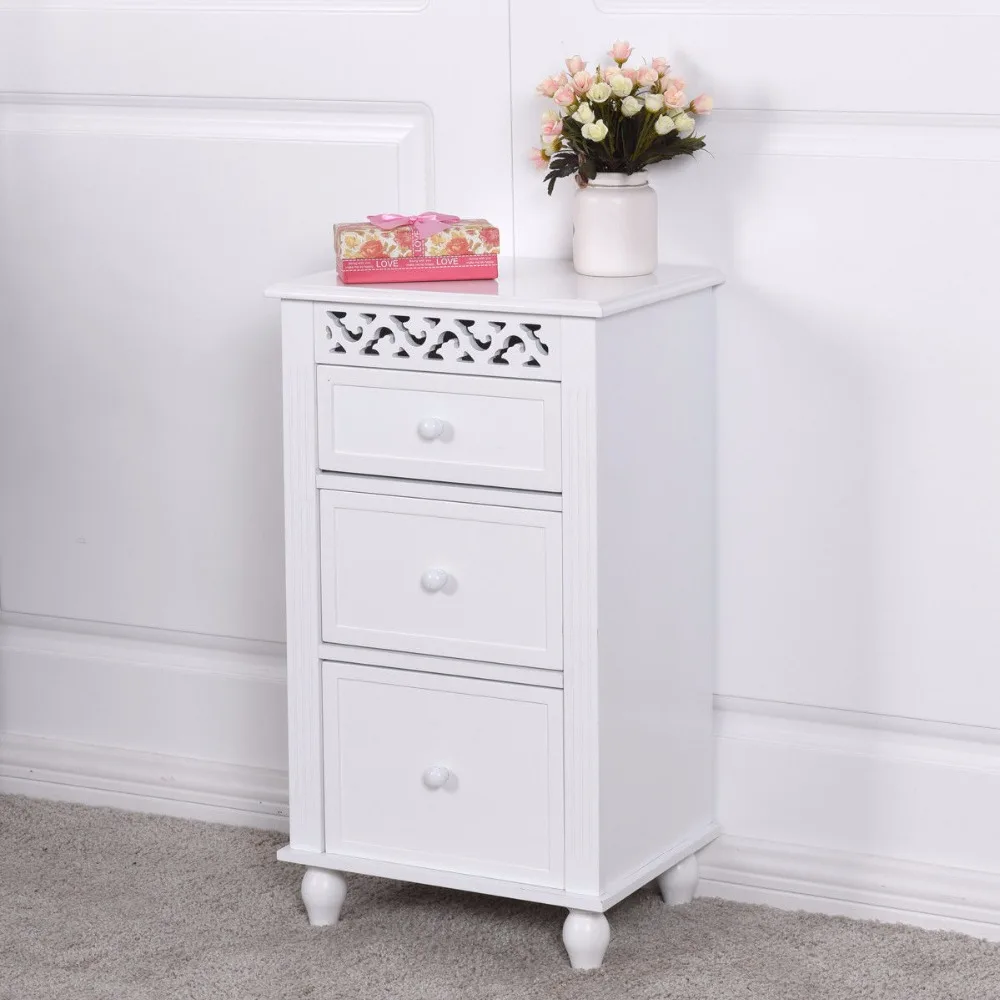 Giantex الحمام مغاسل اليد الصدر التخزين المنظم الرف الخشب المطبخ جمع مودر أثاث الحمام HW57016